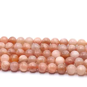 Perles en pierre naturelle, perles rondes en cristal de pierre de soleil, pierres précieuses, jade du Canada pour la fabrication de bijoux à bricoler soi-même