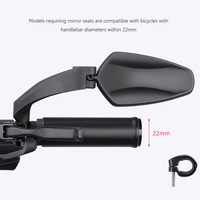 Rétroviseur transparent réglable pour vélos de route BMX Compatible avec guidon gauche droit large gamme de rétroviseur