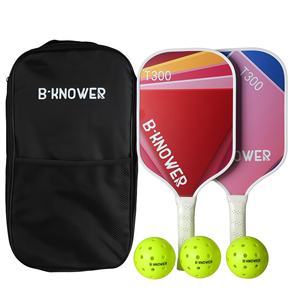 Paleta de Pickleball de Fibra de Vidrio Personalizada, Juego de Pickleball con 1 Bolsa de Transporte y 4 Pelotas, Raqueta de Pickleball con Empuñadura Ergonómica Acolchada - Product Image 6