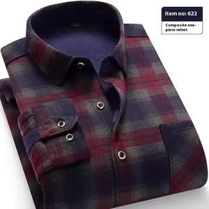 Nouveau Cardigan Polaire Double Face Épais et Respirant pour Homme, Style Papa, en Polaire Thermique, Motif Carreaux, Printemps 2026, pour Hommes d'Âge Moyen - Product Image 3