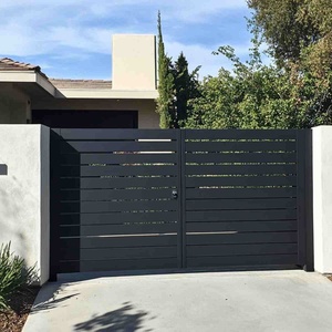 Cancello Scorrevole in Alluminio Moderno e Durevole, Recinzione di Sicurezza Alta 6 Piedi, Verniciato a Polvere di Alta Qualità per Casa e Giardino Residenziale - Product Image 4