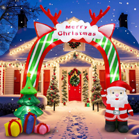 Décorations de Noël gonflables géantes pour l'extérieur : Famille de bonhommes de neige, Père Noël, Grinch, boule lumineuse LED, poupée gonflable géante de 3 mètres
