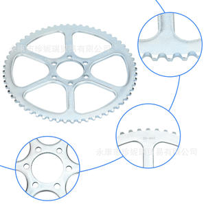 Piñón de cadena de rodillos de acero Zhen Nirui, 60 dientes, 35-60T, 30 mm de diámetro interior, para reparación y reemplazo de minibicicletas - Product Image 1