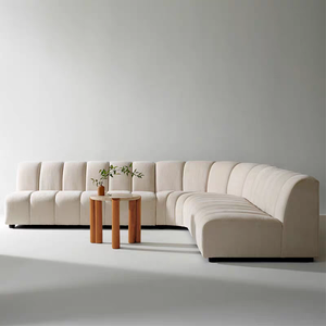 Modern Minimalist Semi Circular Fabric <strong>Sofa</strong> <strong>Without</strong> Armrests Module Corner Combination Nordic Living Room <strong>Sofa</strong> - Product Image 1