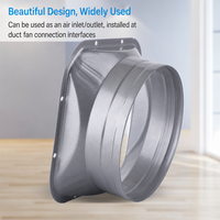 Nouveaux raccords de transition pour système d'air en acier inoxydable 304, adaptateurs carré-rond, brides coniques droites, faciles à installer