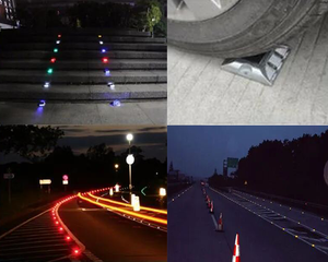 Perno de Seguridad de Tráfico Vial reflectante de ojos de gato solares de aluminio - Product Image 6