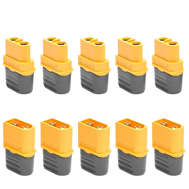 Amass 10X XT30/XT30U/XT60/XT90 Bullet Connectors Plug for RC Quadcopter FPV Racing Drone Lipo Battery Electronic Components