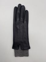 Gants en cuir personnalisés pour hommes de qualité supérieure avec écran tactile, pouce et index
