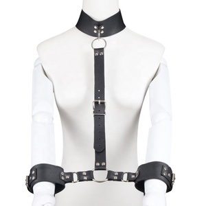 Esposas de Cuero para Sexo, Kit de Restricción de Cuello a Muñeca, Esposas Traseras, Bondage BDSM - Product Image 2