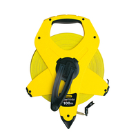 Mètre Ruban en Fibre de Verre MIS0195 100 Mètres Powerwinder Italie 2-34-777 avec Lame en Acier Inoxydable et Boîtier en Plastique ABS Personnalisé