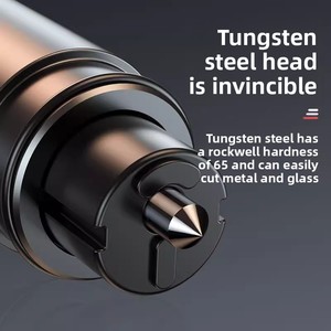Martillo de Seguridad de Aleación de Aluminio para Romper Ventanas de <span class=keywords><strong>Auto</strong></span>, Herramienta Multifuncional de Escape en el Vehículo, Cuchilla para Cortar Vidrios, Rompe Ventanas - Product Image 3