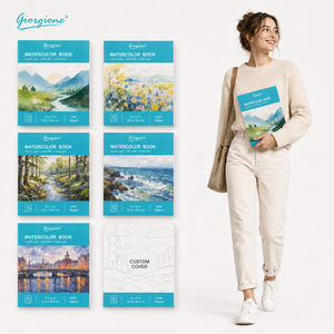 Giorgione Source Factory Bloc <span class=keywords><strong>de</strong></span> papier <span class=keywords><strong>aquarelle</strong></span> personnalisé 300g 9*12 pouces 20 feuilles, Prêt à expédier, Vente en gros, Prise en charge <span class=keywords><strong>de</strong></span> la personnalisation - Product Image 6