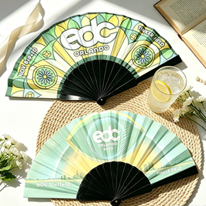 พัดพับลายพิมพ์สีขาวแบบกำหนดเอง พัดพับสำหรับงานแต่งงาน ของขวัญ - Product Image 5