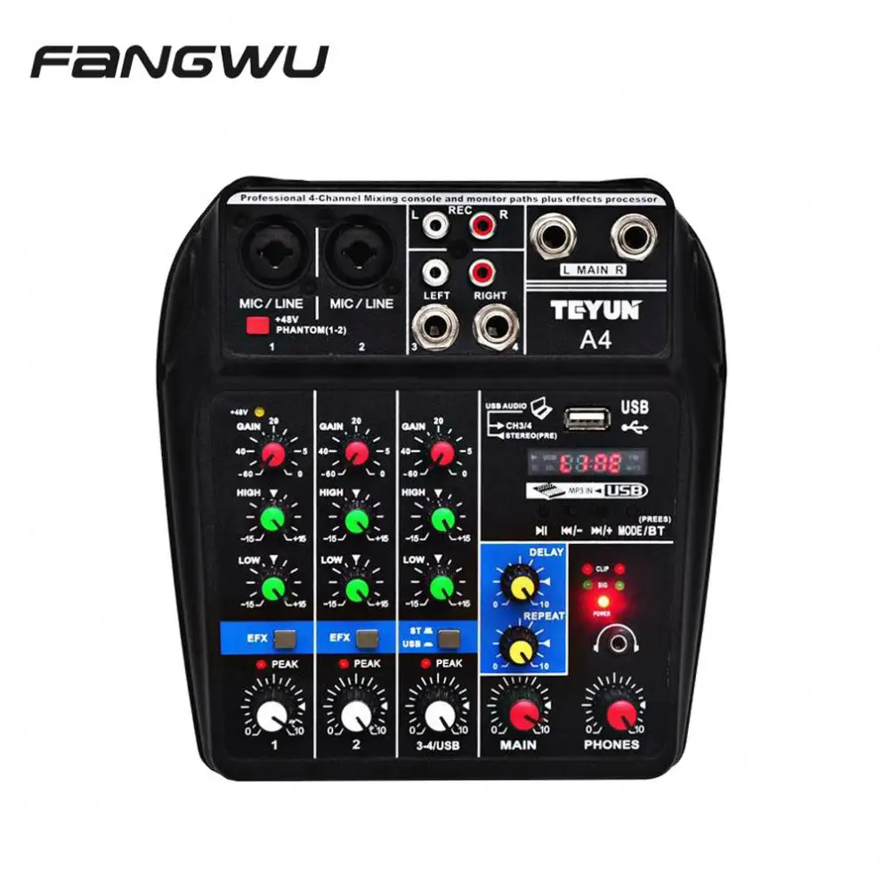 2020 OEM Populer Mini Musik Peralatan Mixer Audio