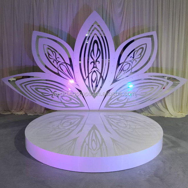 KAVI Wholesale Price White Modern Design Acrylic Backdrop&Stage for Wedding