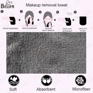 Chiffon <span class=keywords><strong>de</strong></span> maquillage en microfibre pour femmes 100% tissus en microfibre serviette <span class=keywords><strong>de</strong></span> visage corail polaire microfibre serviette démaquillante - Product Image 4