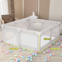Parc de jeu pliable moderne en plastique pour bébé, lit de sécurité pour chambre d'enfant, parc de jeu pour tout-petits, montage facile, vente en gros