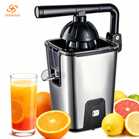 Presse-agrumes électrique SHANGKAI 60W, classé parmi les meilleurs, rechargeable, alimenté par batterie, presse-orange et citron avec 2 cônes