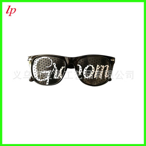 Groom Groomsman Best Man Party <b>Glasses</b> Letter Print <b>Plastic</b> Wedding Props LPP4270 - Product Image 2