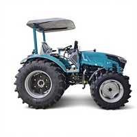 Traktor Utilitas 100HP Multiguna dengan Loader Depan dan Backhoe, Ideal untuk Kebun dan Rumah Kaca