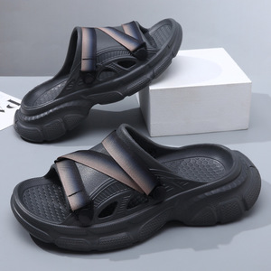 <b>Flat</b> <b>Sandals</b> EVA Non Slip Outdoor Beach Shoes For Men Women Couple Fashion Flip Flops White Black Sand Dark Gray - Product Image 3