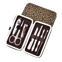 WELLFLYER MS-002-11 Ensemble de manucure en gros 7 pièces en acier inoxydable durable personnalisable cadeau voyage maison coupe-ongles
