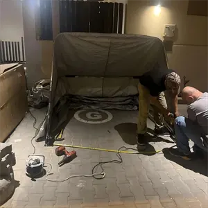 Abri de voiture portable robuste et imperméable, abri de voiture rétractable pliable <span class=keywords><strong>pour</strong></span> SUV, camion, protection contre la pluie et la neige - Product Image 3