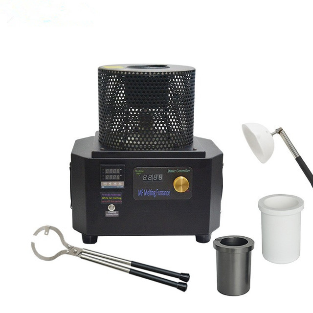 Small Melting Furnace for Gold, Copper and Other Metals - Home Smelting Equipment with Crucible for Melted Metal