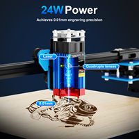 Лазерный гравировальный станок Twotrees TTS 5.5W с 32-битной материнской платой, область гравировки 300*300 мм, с функцией лазерной резьбы