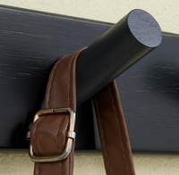 Porte-manteau mural moderne en bois multi-accroches, rail de rangement mural naturel pour entrée et salle de bain