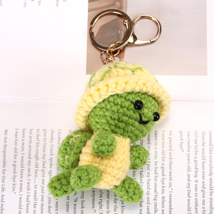 Porte-clés animal au crochet, Porte-clés requin au crochet, Animal marin tricoté en fil, Tortue au crochet pour sœurs avec porte-clés inspirant - Product Image 6