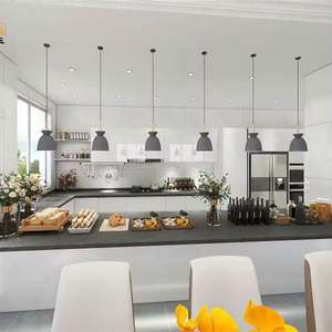 Customers High Gloss Built-in Kitchen <b>Wall</b> <b>Cupboard</b> Storage Central Island Complete Modern Luxury Kitchen Cabinets Manufacturers - Product Image 2