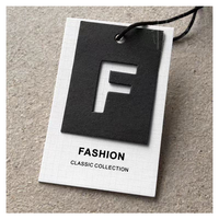 Étiquette de vêtement de luxe personnalisée avec logo, nom, anneau métallique, finition gaufrée/imprimée, couleur personnalisée pour vêtements et chaussures