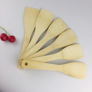 Espátulas de Bambú de 21 cm, Juego de 6 Utensilios de Cocina Antiadherentes para Uso en la Cocina - Product Image 1