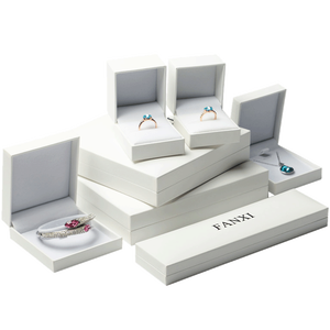FANXI Wholesale Custom logo Jewelry <b>Box</b> <b>White</b> New Arrival Ring Necklace Pendant Jewelry Packaging <b>Box</b> Fancy Paper Jewelry <b>Box</b> - Product Image 1