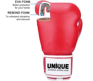 Professional High Quality Fashion Sports Customized Logo Leather <b>Thermal</b> Kick Boxing <b>Gloves</b> - Product Image 3