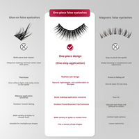 OEM/ODM Bandes de cils de luxe réutilisables, naturelles, effet 3D, à épaisseur mixte, avec bande transparente invisible, sans cruauté animale, effet éclat, pour les yeux foncés