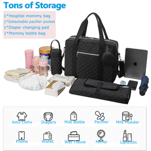 Personalizado de gran capacidad de la moda de <span class=keywords><strong>verano</strong></span> de viaje al aire libre Weekender mochila pañal momia bolsa conjunto de maternidad bebé bolsa de pañales para las mujeres - Product Image 6