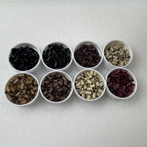 AWYQYH Brand 3.4x3.0x6.0mm Copper Flared Flare Tube Euro Locks Micro Rings Links <strong>Beads</strong> I Tip Hair <strong>Extensions</strong> Commercial Use Made - Product Image 4