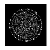 Nappe de tarot à motif géométrique simple, motif étoile, pour jeu de cartes, nappe carrée décorative anti-poussière en polyester