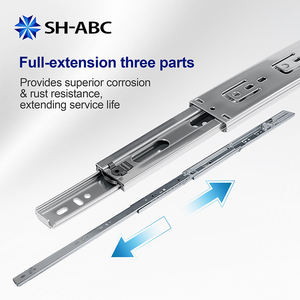 Tam Açılır Yavaş Kapanır Çekmece Rayları Paslanmaz Çelik Bilyalı Rulmanlar Ayarlanabilir Ağır Hizmet Tipi - Product Image 2