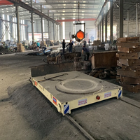Carro de Transporte Ferroviario de Fábrica de 65 Toneladas, Carro Plano de Bajo Voltaje con Rieles para Logística de Almacén y Taller