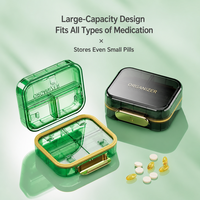 Boîte à pilules personnalisable en gros à 7 compartiments avec serrure, étui de rangement portable pour médicaments pour la maison et les voyages
