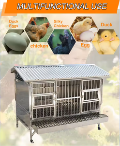 Cages à poulets d'élevage en acier inoxydable faciles à nettoyer, amovibles - Product Image 4