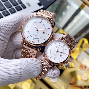 Montre de luxe haut de gamme pour couple, mouvement à quartz, cristal saphir, cadran à motif soleil, bracelet en acier inoxydable, étanche, Omegaes - Product Image 3
