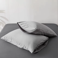 Parure de lit ShiSilk 100% bambou tissé simple, modèle Vermont King 144*130, rafraîchissante et respirante, 300TC, écologique, quatre pièces