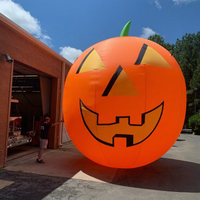 Fantôme gonflable géant de citrouille de décoration extérieure de Halloween avec la lumière de LED