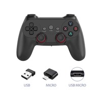 Volante de Juego Inalámbrico 2.4G Multifuncional con Doble Vibración, Botón Turbo y Joysticks para Videojuegos Android