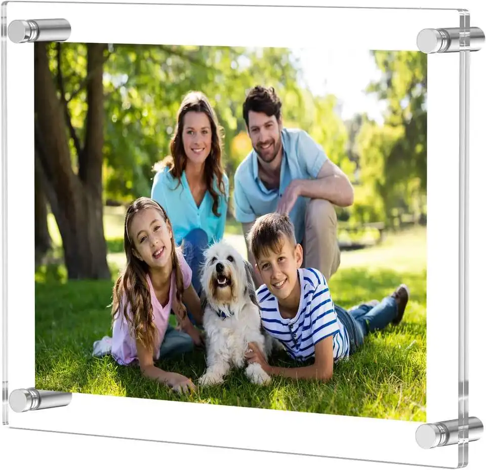 Cadre photo plexiglas cadre d'affiche cadre photo magnétique en gros accroché à la main carré clair acrylique HD UV impression 6 couleurs
