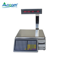 Báscula Impresora de Códigos de Barras TM-AA-5D, Báscula Digital de Pesaje, Báscula Registradora, Báscula de Cálculo de Precios de 15/30 kg